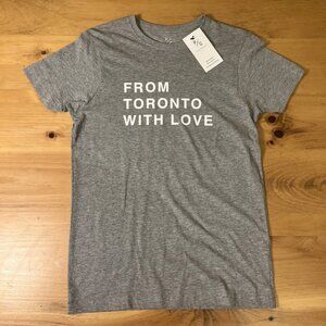 Peace Collective From Toronto With Love Womens Extra Small Gray T-Shirt XS NWT